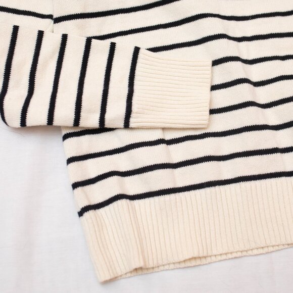 Black & Cream Striped Ralph Lauren Sweater - Picture 3 of 7